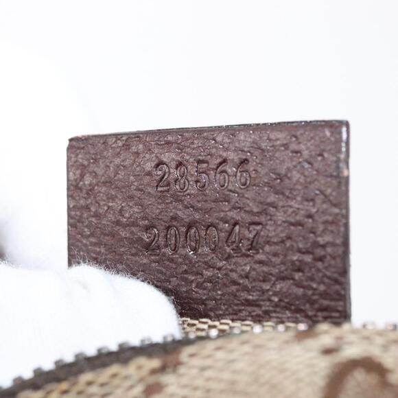 GUCCI GG Canvas Waist bag Beige Silver 28566 Auth 155383 - Picture 12 of 16